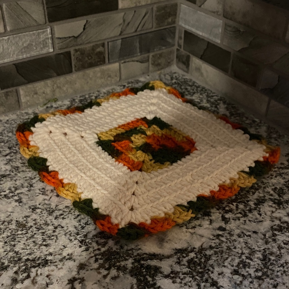 Handmade Crochet Square Hot Pad